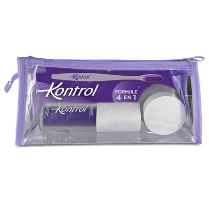 Trousse de Voyage Violette - Dentifrice & Poudre de Blanchiment + Brosse Offerte
