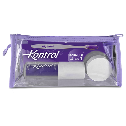 Trousse de Voyage Violette - Dentifrice & Poudre de Blanchiment + Brosse Offerte